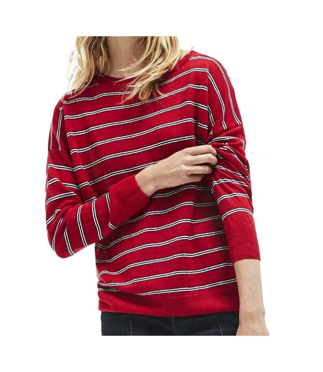 Pull Rouge Femme Lacoste AF6421