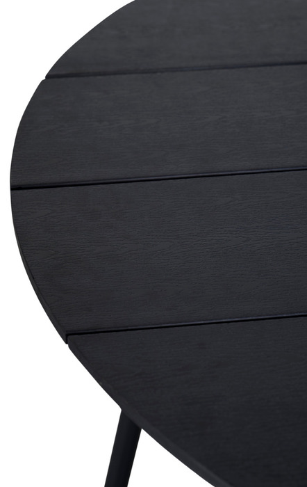 Havebord Montana sort Ø130 cm - Sunlife