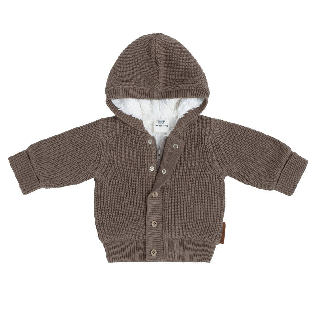 Baby's Only gebreide baby teddyjas Soul van katoen mokka