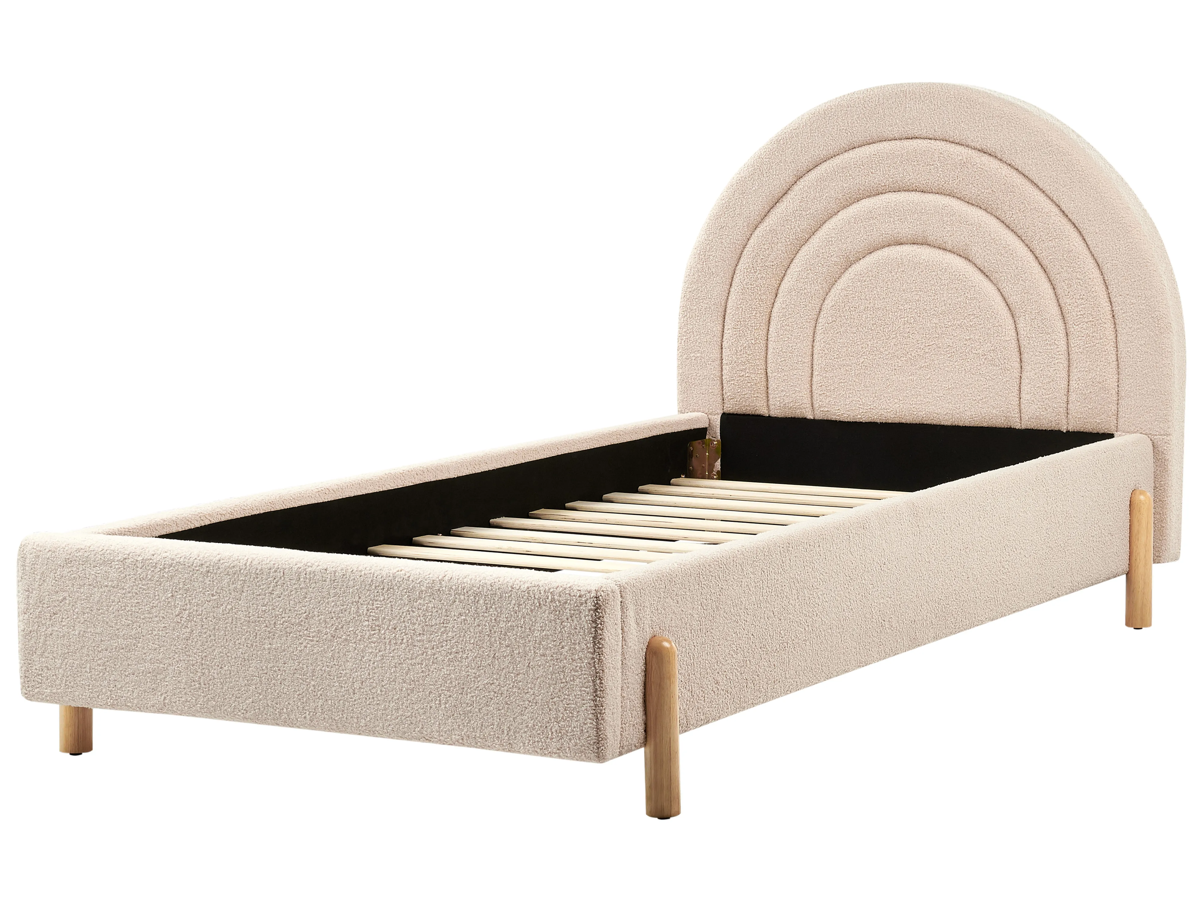 Kinderbed Bouclé ANET 90 x 200 cm Beige
