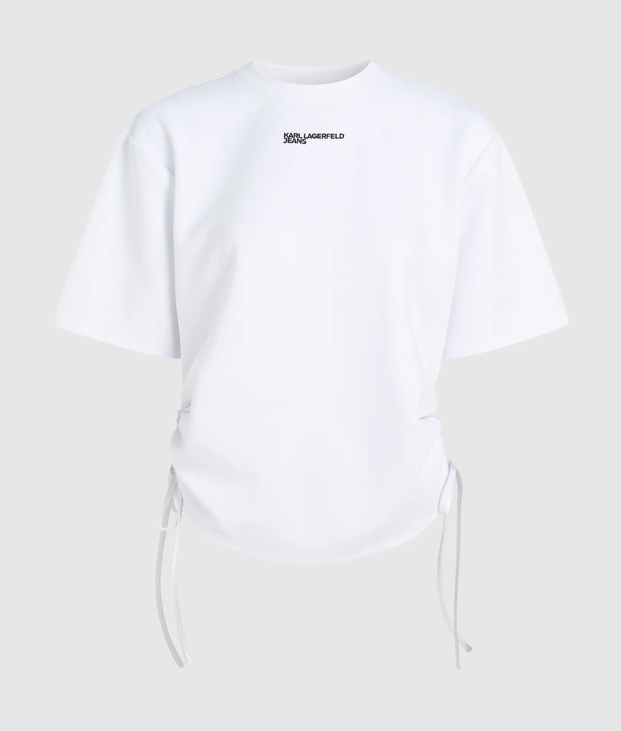 Stropdas detail met ruches t-shirt