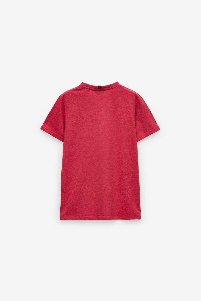 T-SHIRT MELANGE COM BORDADO ÂNCORA