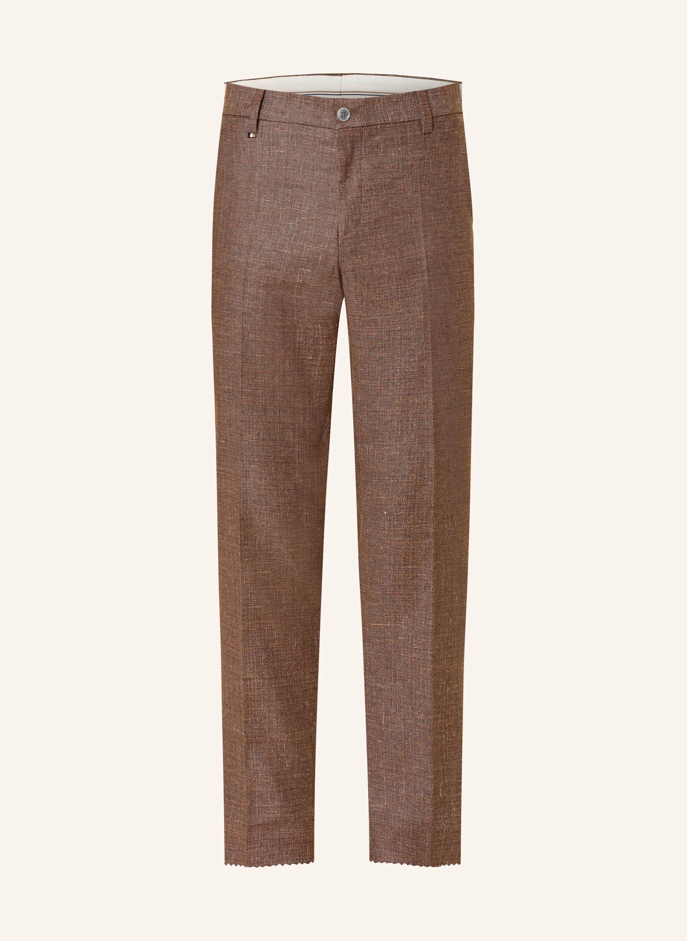 BOSS Anzughose GENIUS Slim Fit mit Leinen