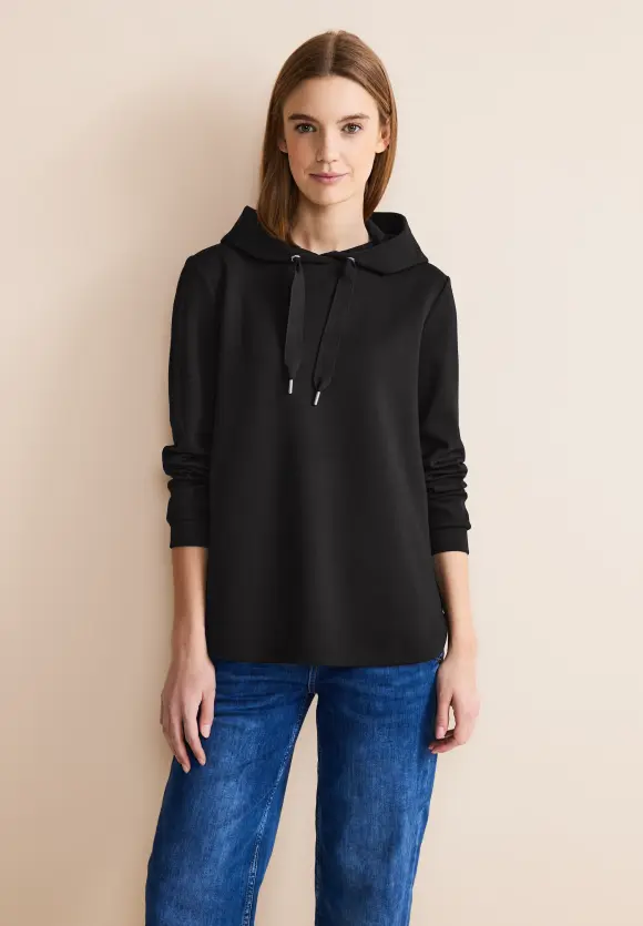 Shirt im Hoodie Style - Black