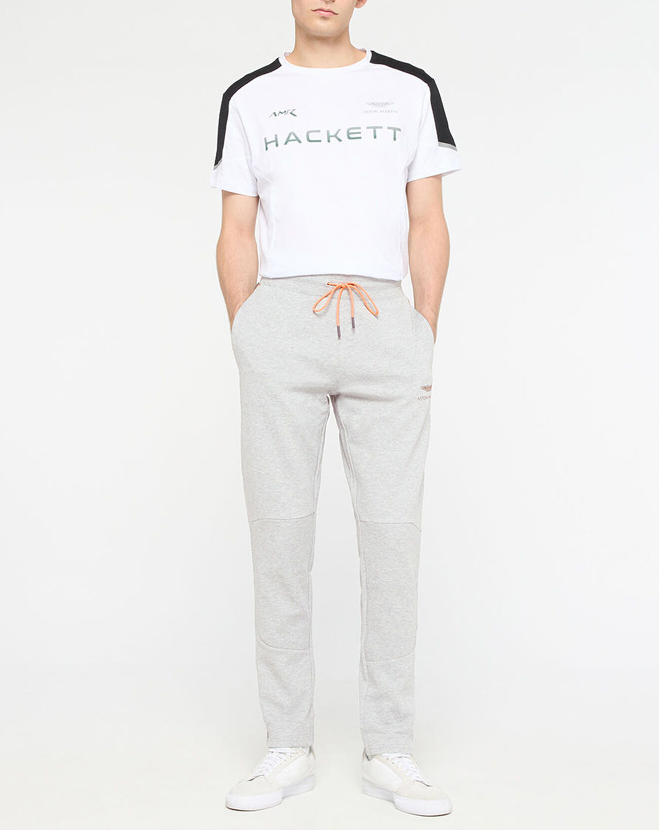 Hackett London Jogging Slim Fit Galon Aston Martin Racing gris chiné