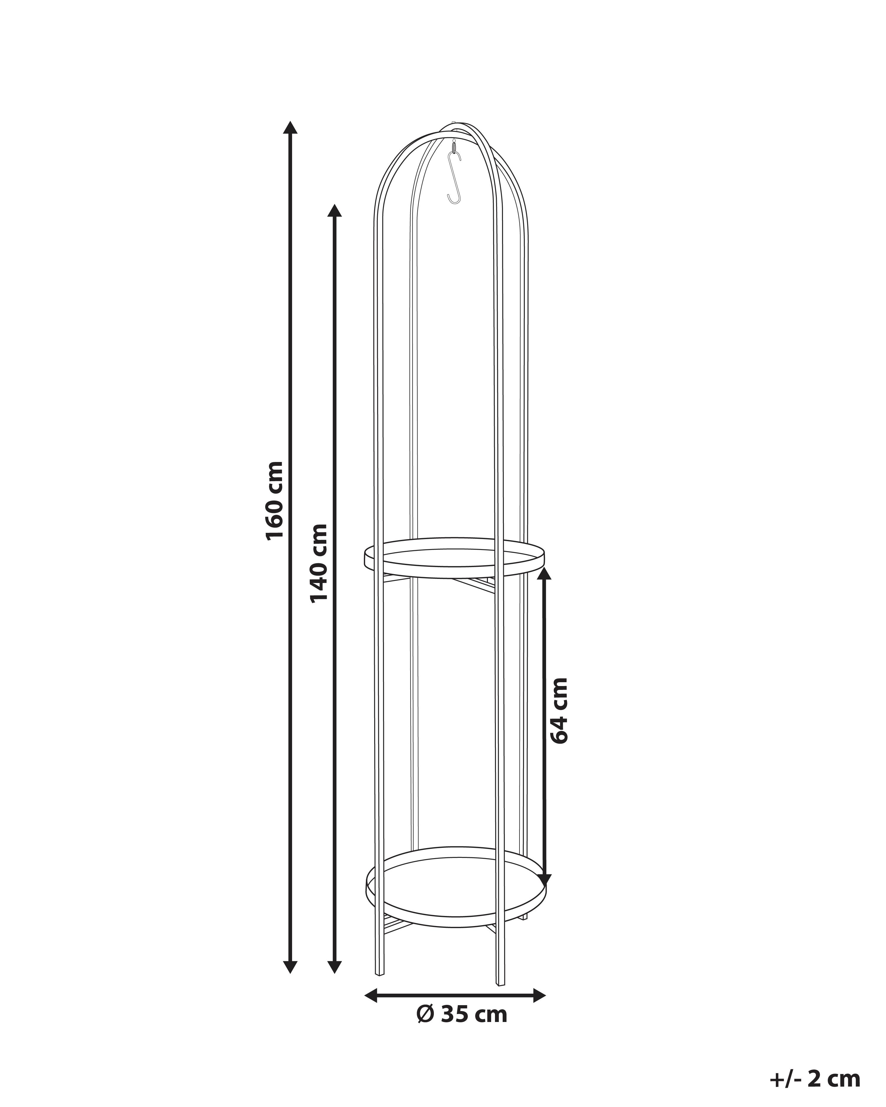 Plantenstandaard TAMARIX Metaal 35 cm Zwart