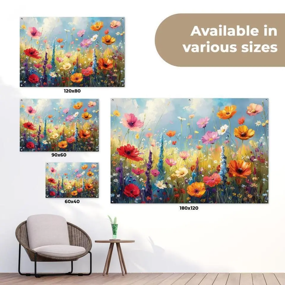 MuchoWow Tuinposter 180x120cm Bloemen Natuur Botanisch Kunst