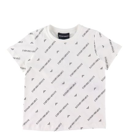 Emporio Armani T-Shirt - Weiß m. Text