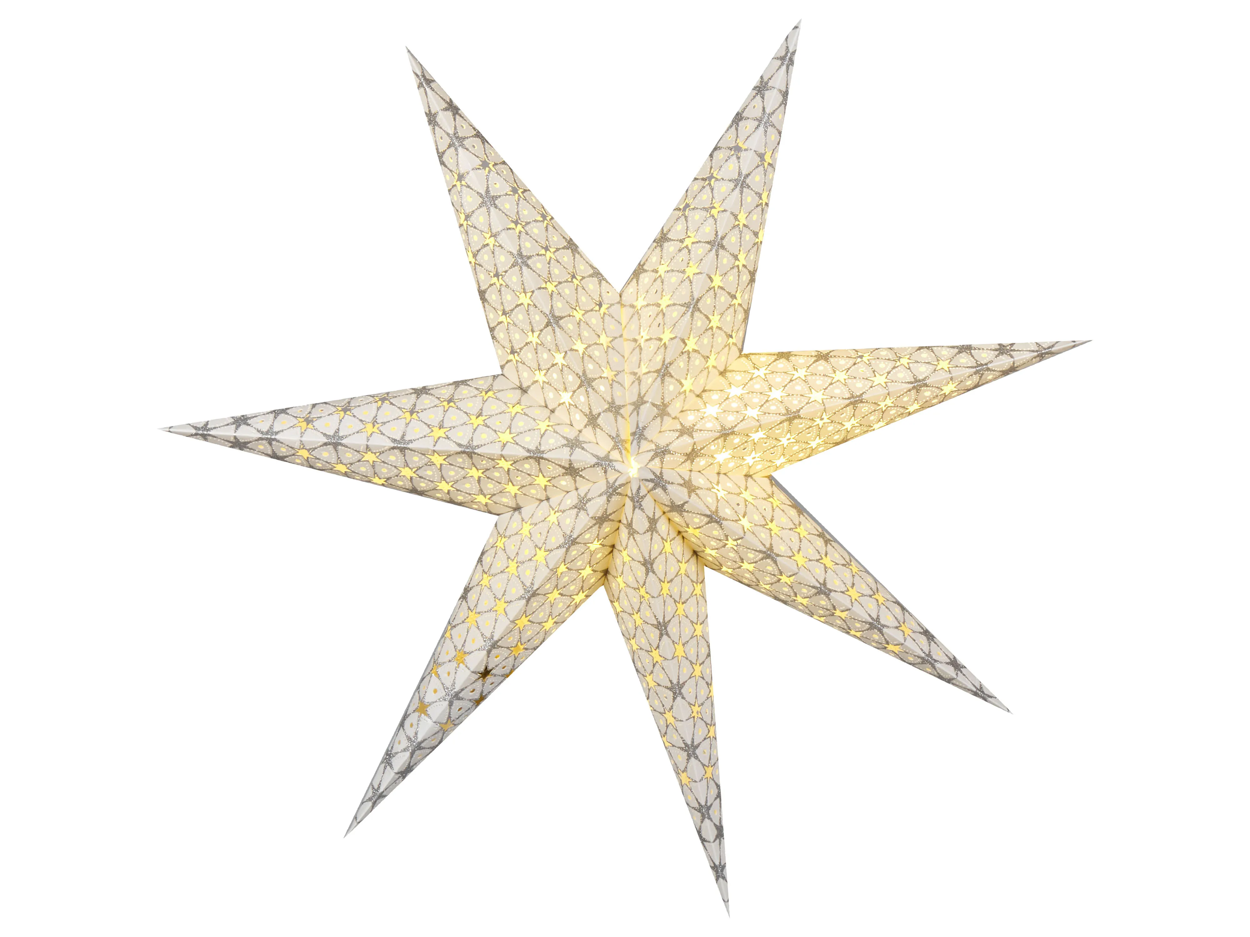 Set van 4 hangende decoraties LED TRISUL Ster 60 cm Meerkleurig