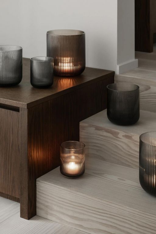 Blomus Ven waxinelichthouder medium smoke
