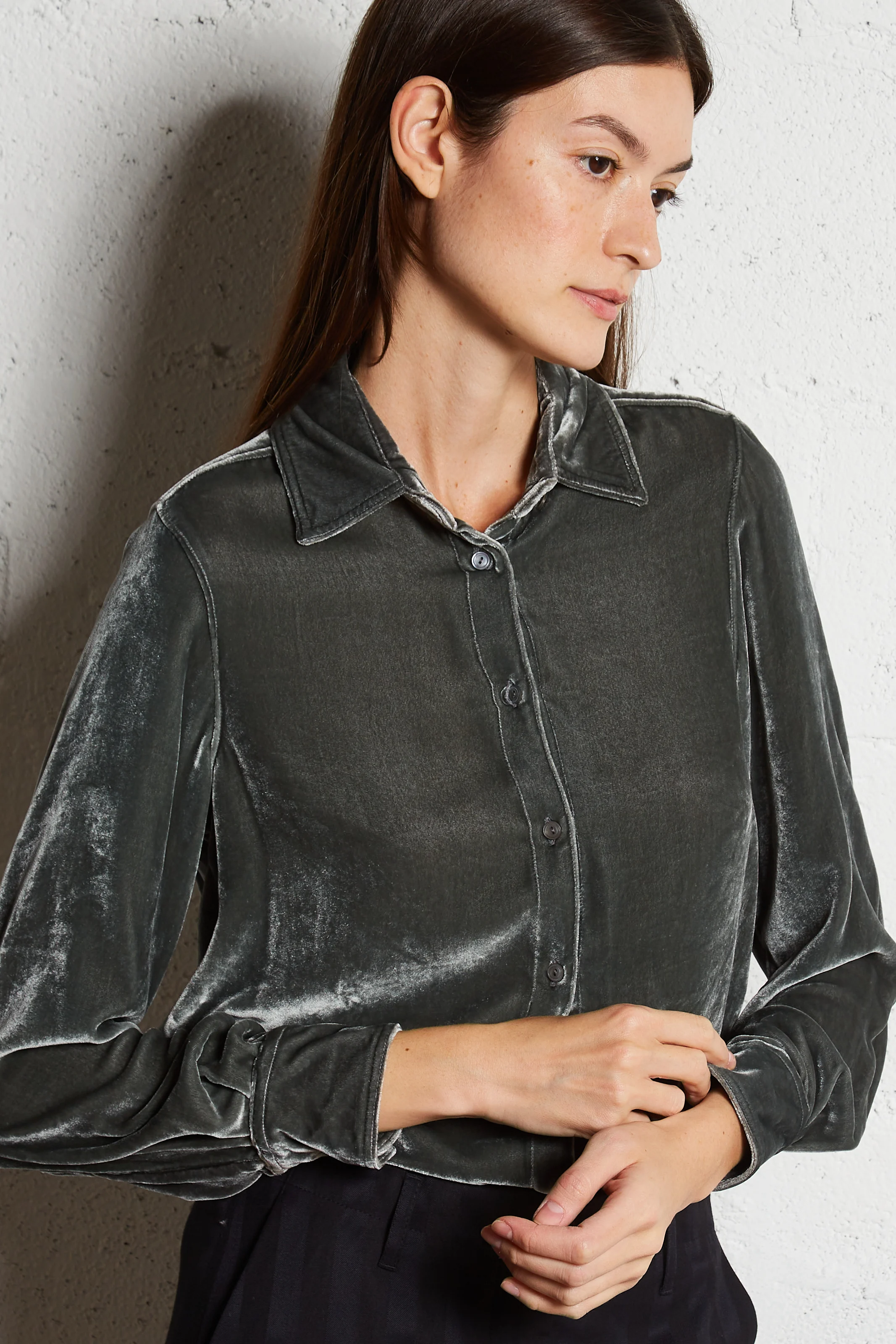 CABALIA - Chemise droite à col classique | Gris