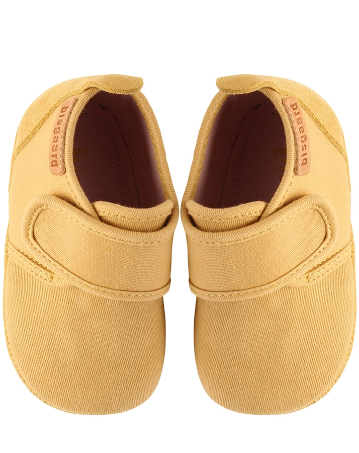 Klett-Hausschuhe BABY COTTON in mustard