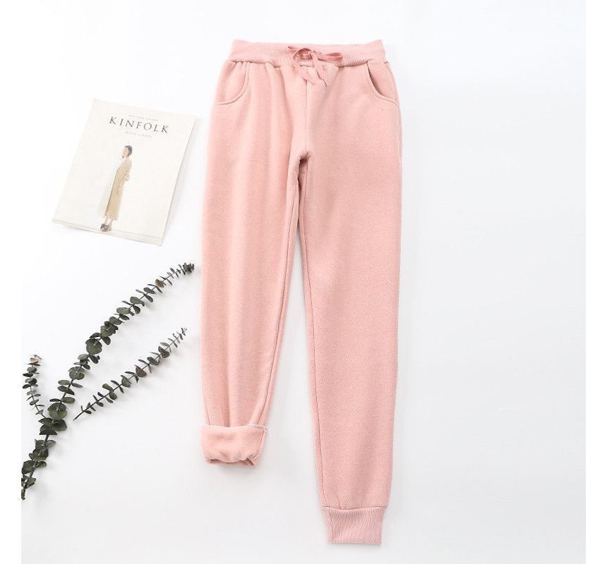 Featherbright - Effen fleece pyjama-joggingbroek