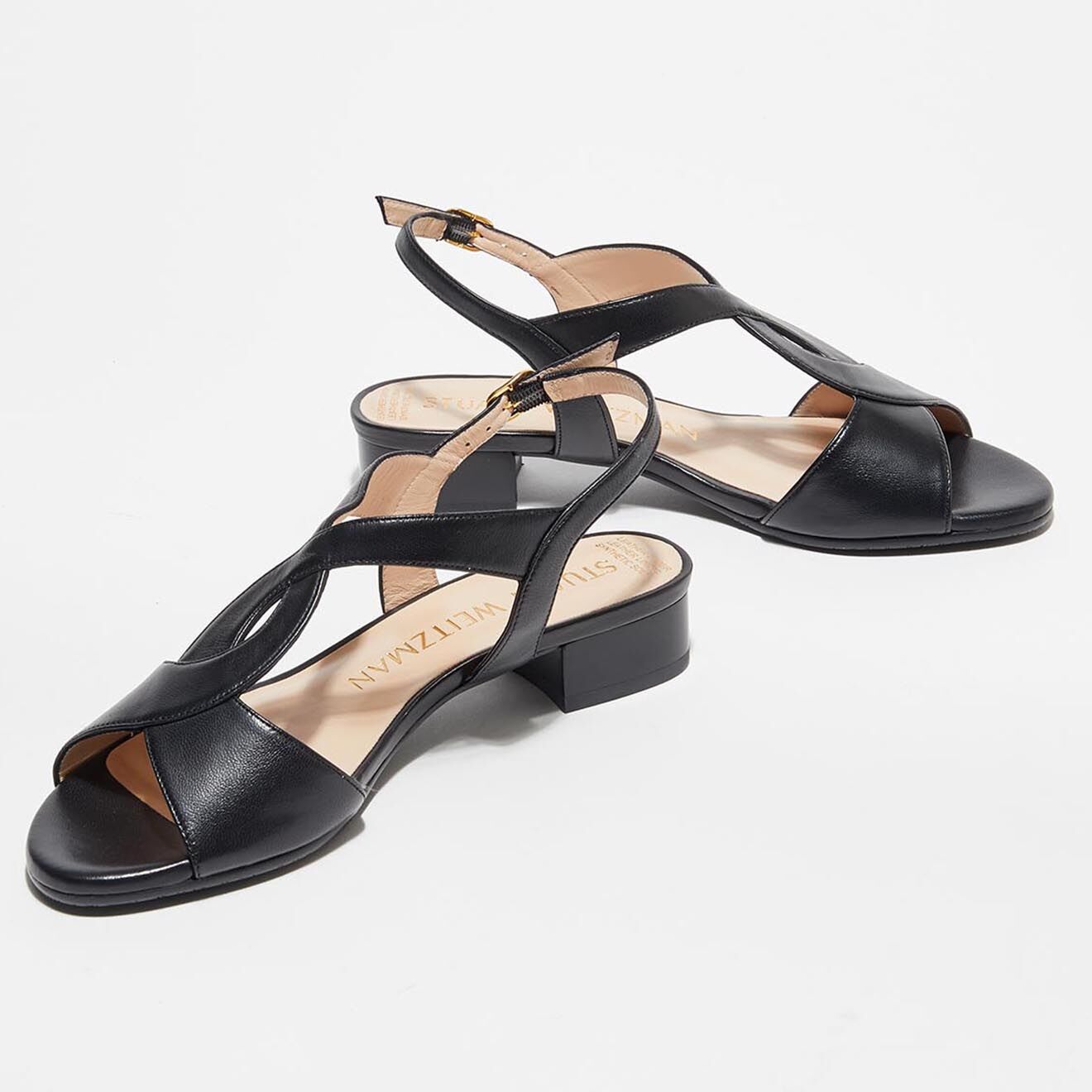 Stuart Weitzman Sandales en Cuir Shalena noires