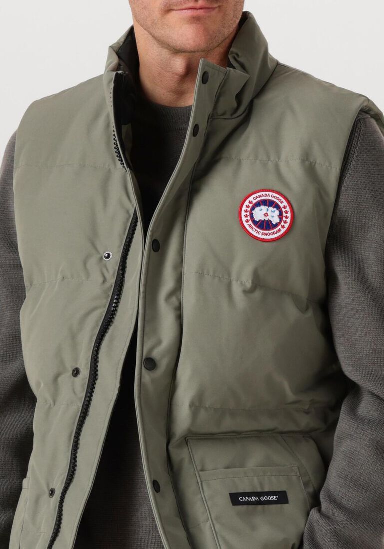 khaki canada goose bodywarmer freestyle crew vest 2054m