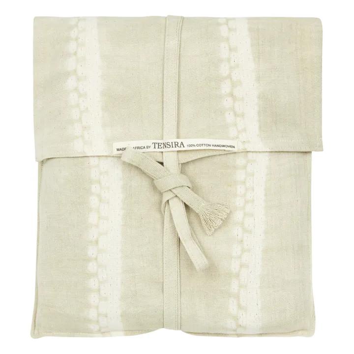 Tensira Drap de plage avec franges | Beige