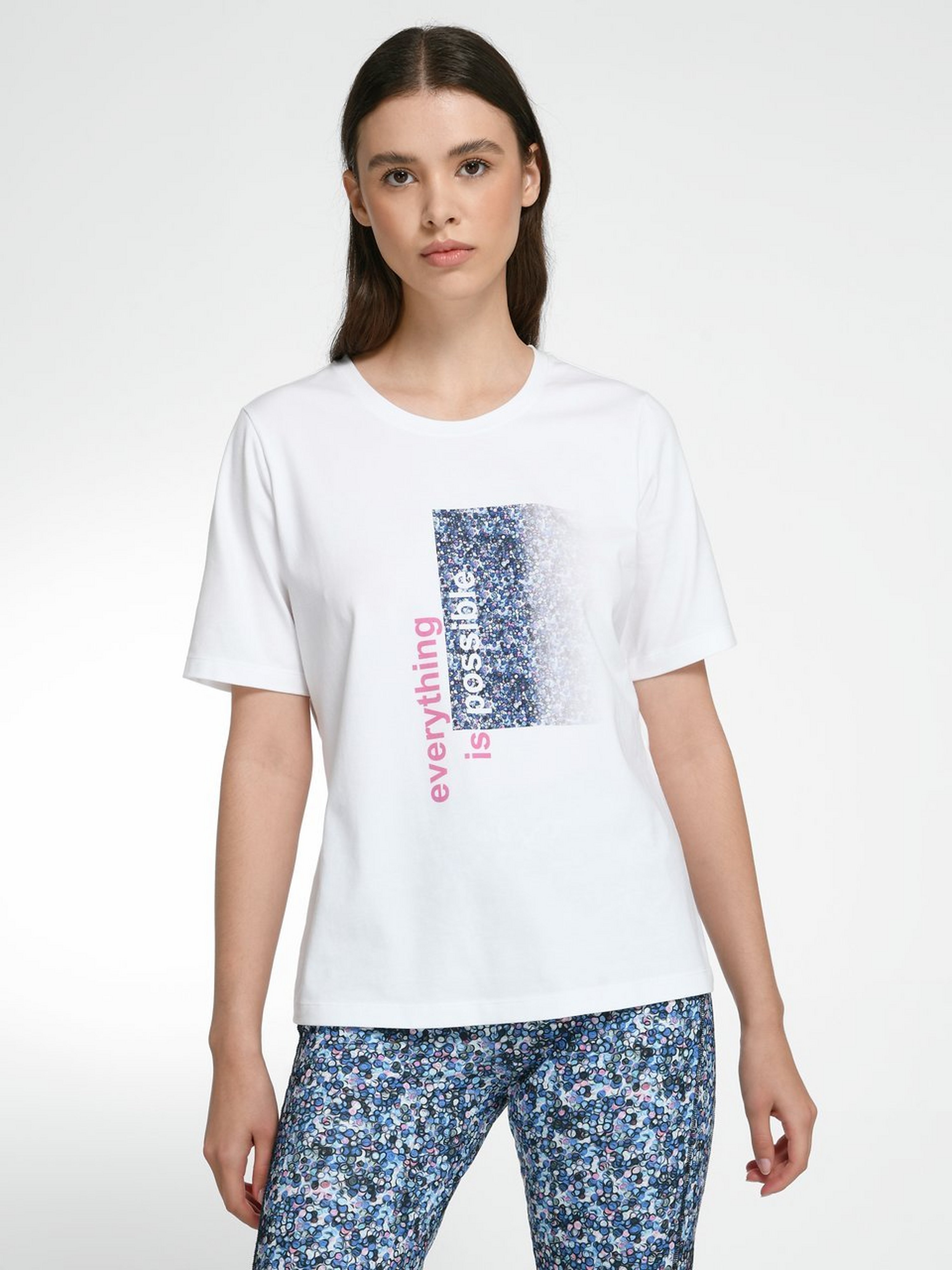 Rundhals-Shirt mit 1/2-Arm