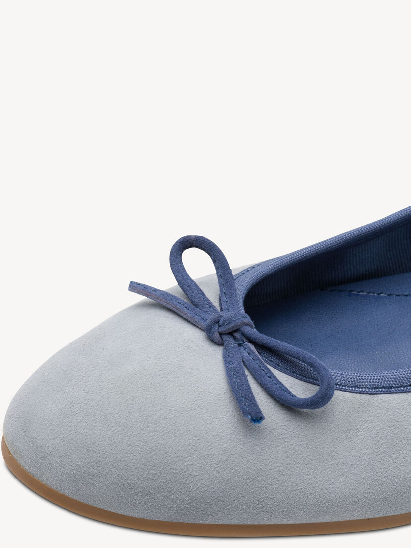 Leren Ballerina - blauw