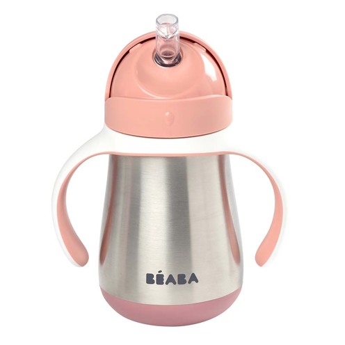 Tasse paille inox Rose - BEABA