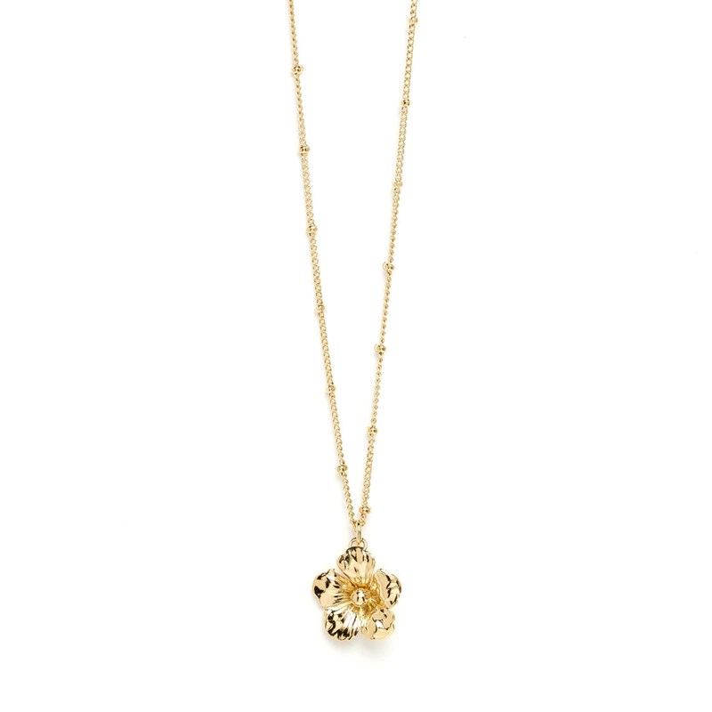 collier fleur doré à l'or fin - GAÏA
