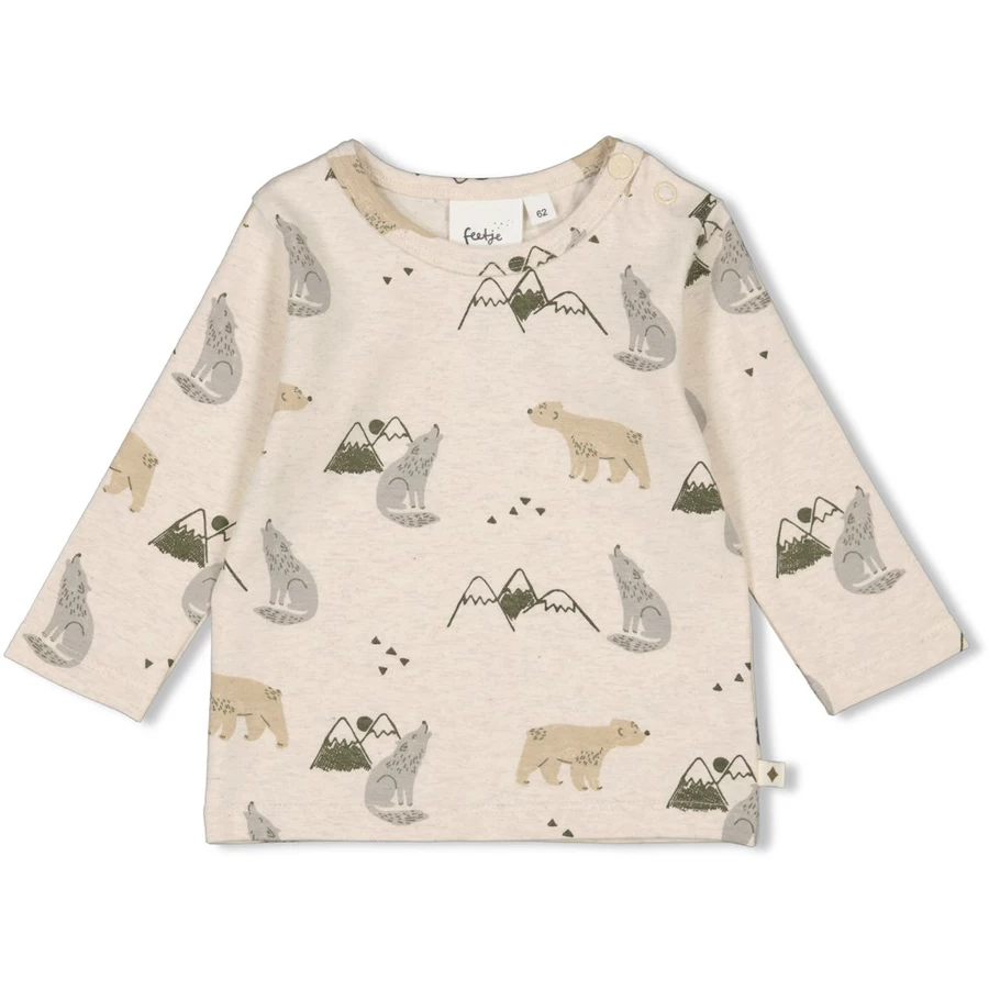 Feetje Langarmshirt AOP Brave Natur Melange