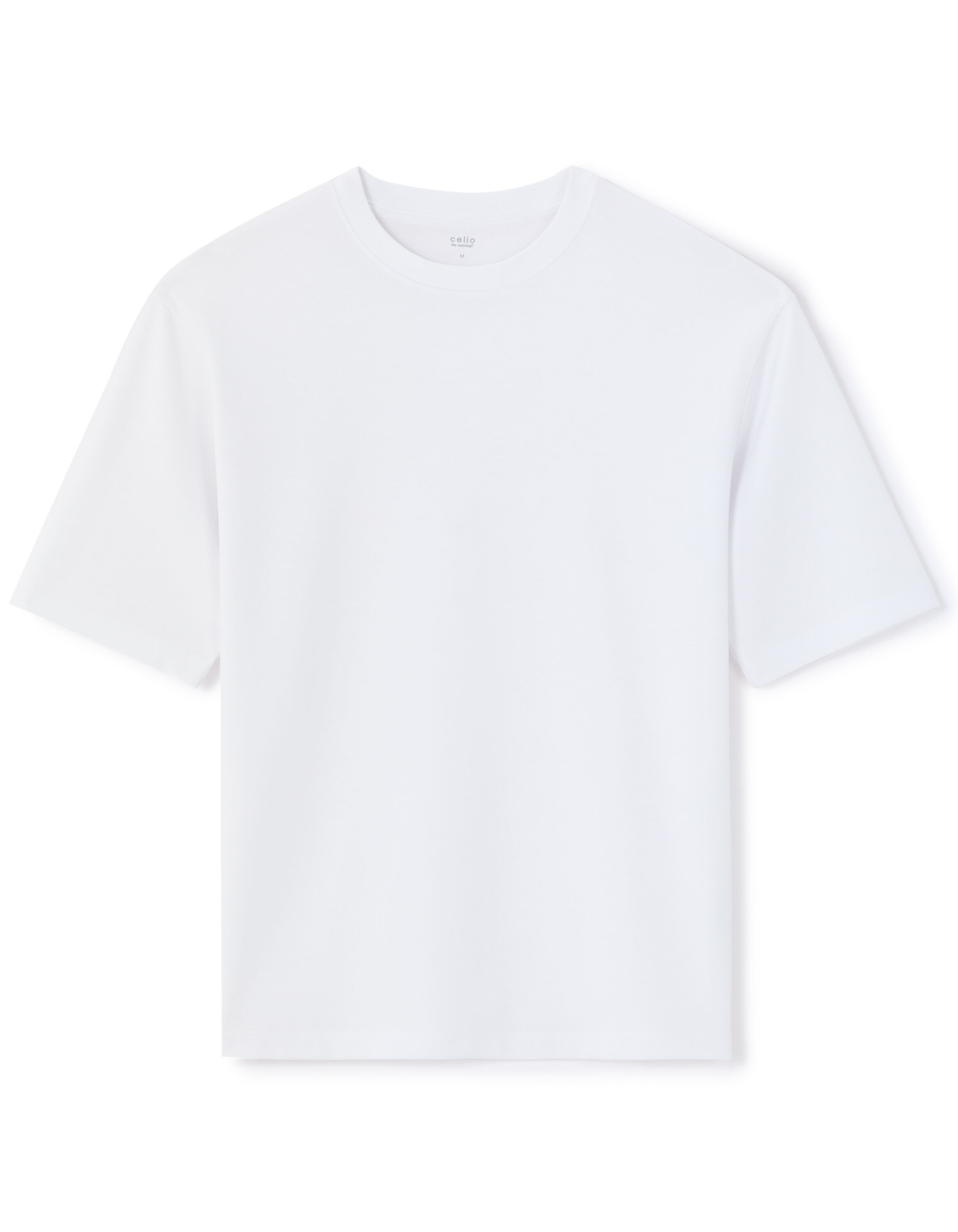 T-shirt oversize col rond - blanc