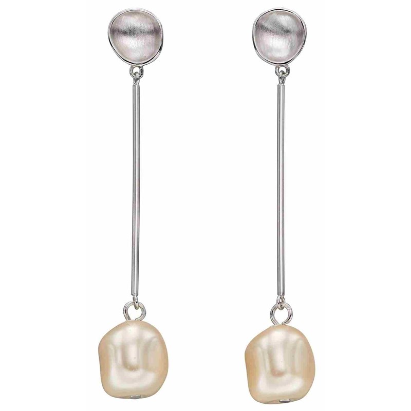 Boucle d'oreille perle en argent 925/1000
