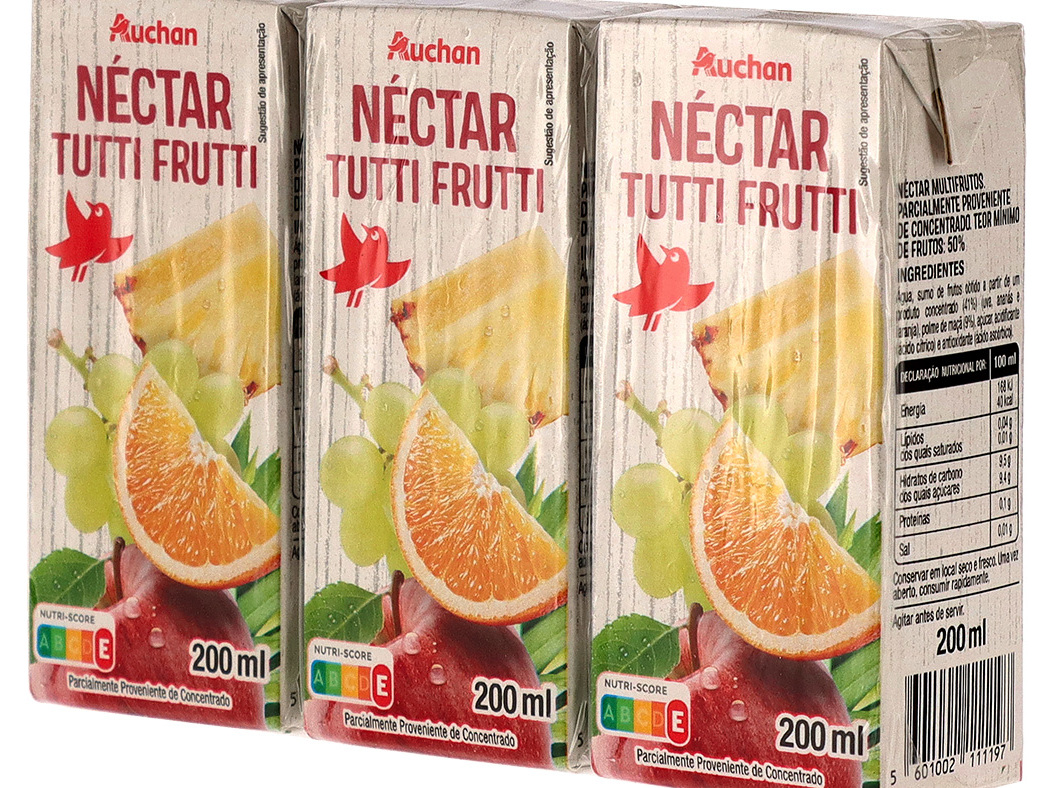 NÉCTAR AUCHAN TUTTI FRUTTI 3X200ML