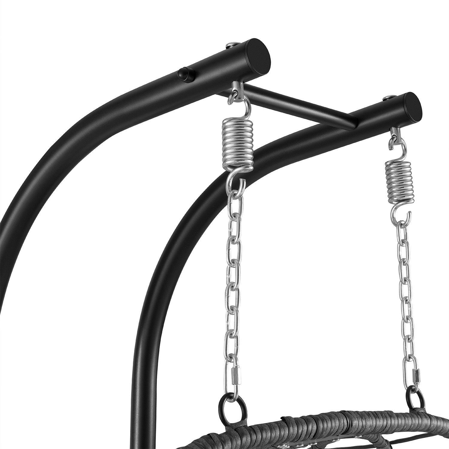 Juskys Aria Polyrotan dubbele hangstoel - Darkgrey