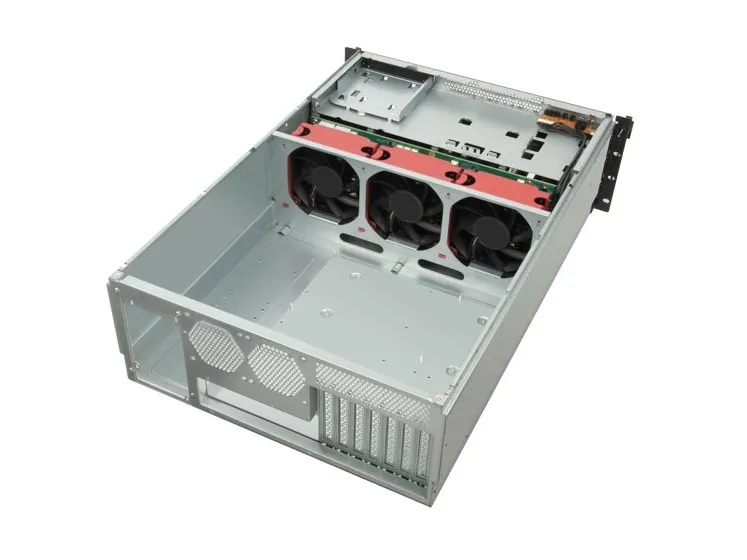 SilverStone RM43-320-RS - Rack-monterbar - 4U - forlænget ATX / SSI EEB - SATA/SAS - hot-swap (ATX / PS/2) - USB