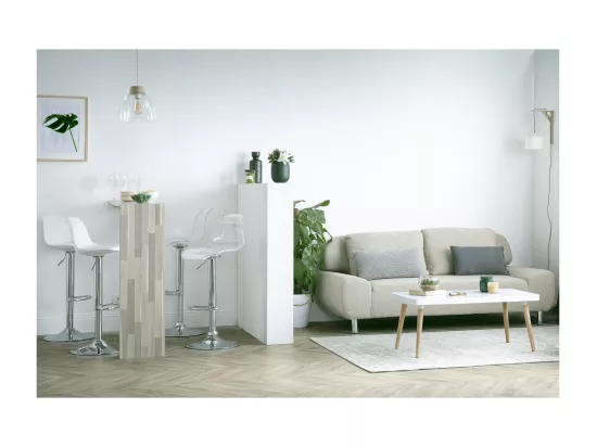 Tabourets de bar design réglables transparents (lot de 2) GALILEO