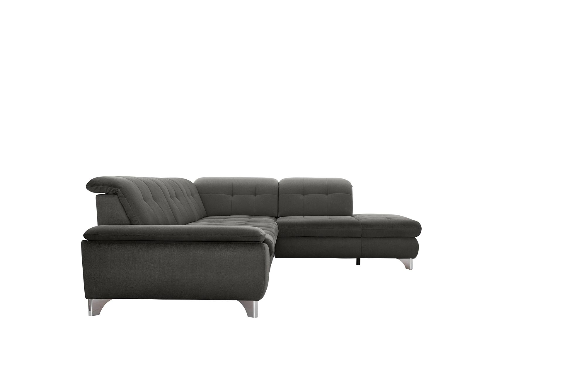 polsterpower Ecksofa - Holiday steel - Basismodell - Ottomane rechts