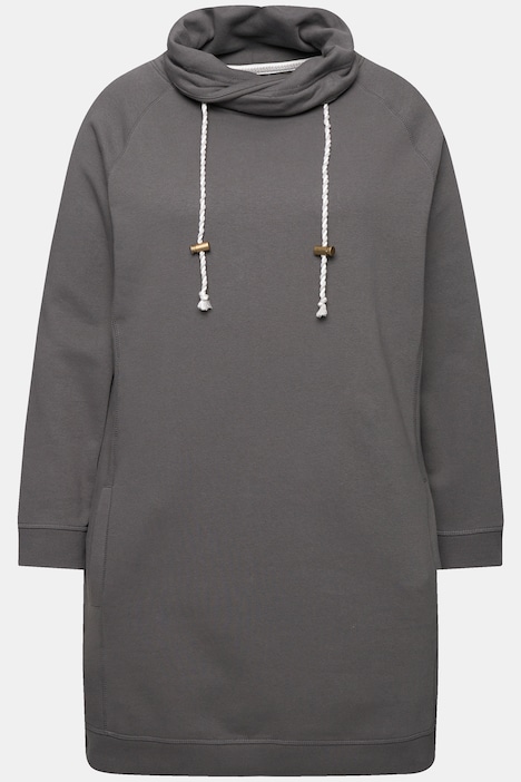 Sweatkleid, Stehkragen, Langarm, Taschen