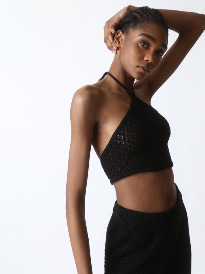 Top de malha - Preto