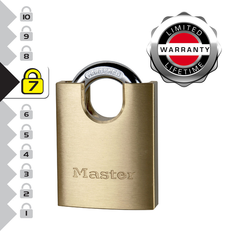 Master Lock hangslot met versterkte beugel Koper, 50mm