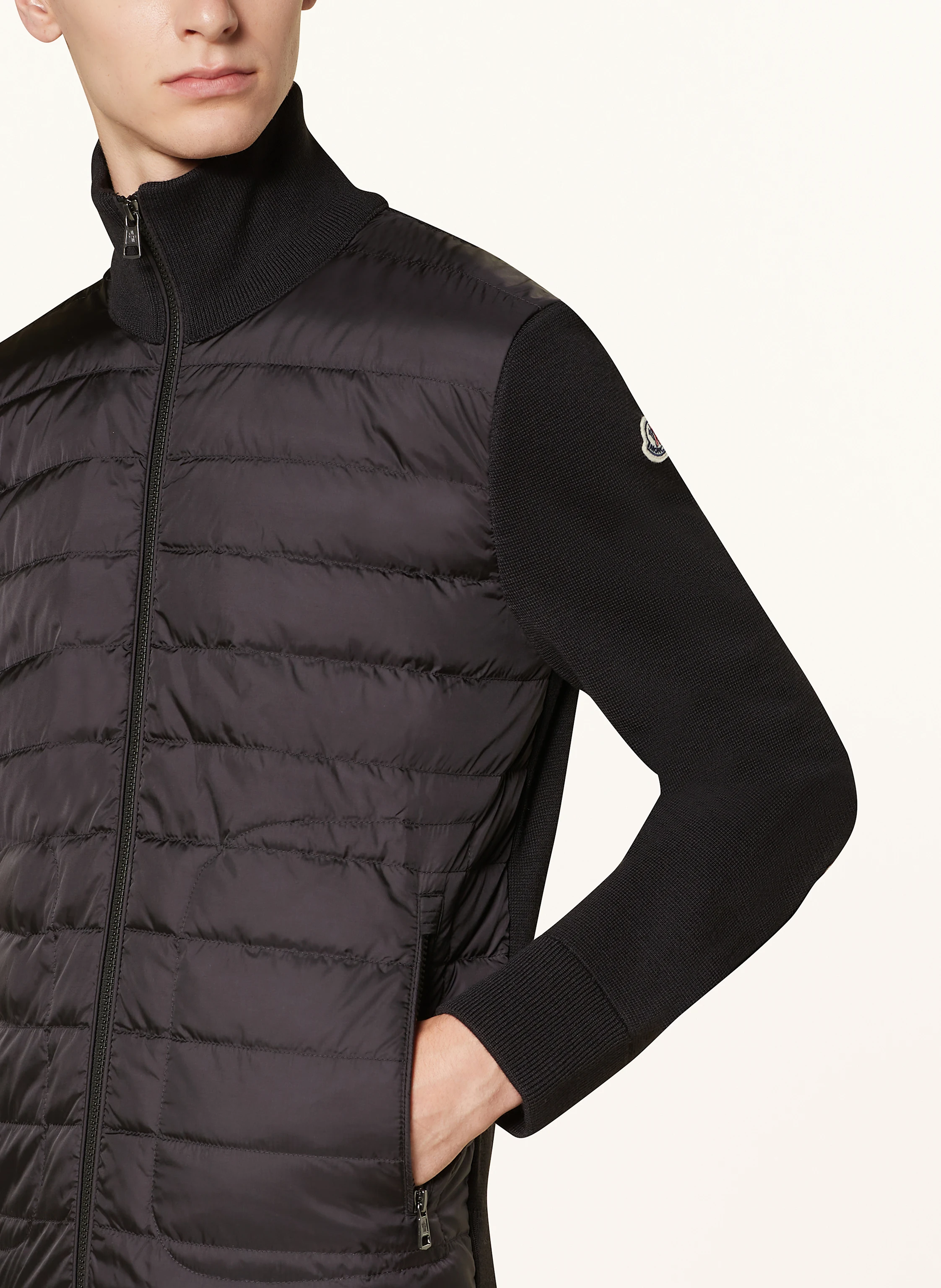 MONCLER Daunenjacke im Materialmix