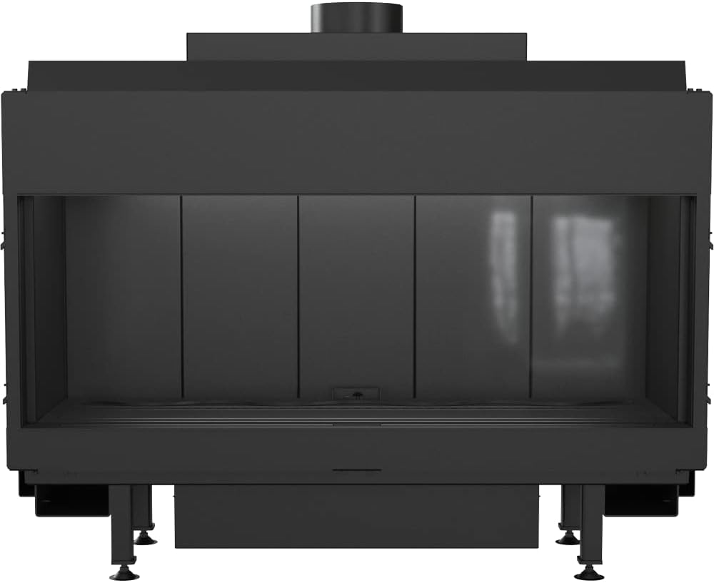 Kratki LEO/100/G20 Gaskamin-Einsatz Leo 100 zum Einbau, Frontverglasung, Brennstoff: Erdgas (NG), aus Stahl, Nennwärmeleistung: 9 kW, EEI 94,4, automatische Steuerung und Fernbedienung