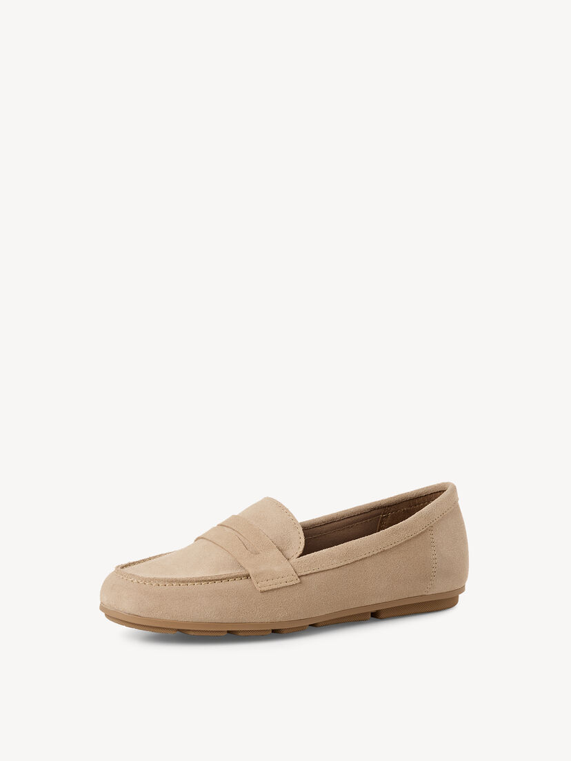 Leren Instappers - beige