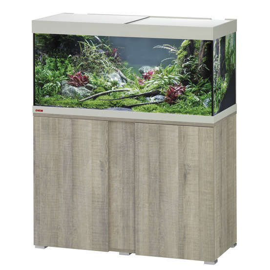 Aquarium avec meuble Vivaline en bois gris - 180 litres