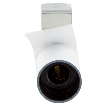 Handson lampfitting E14 haakse beugel wit