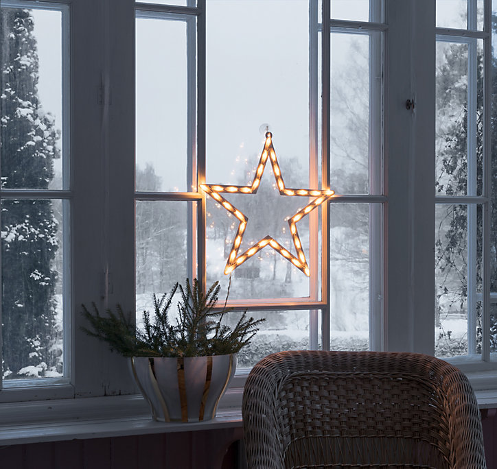 Décoration fenêtre étoile LED