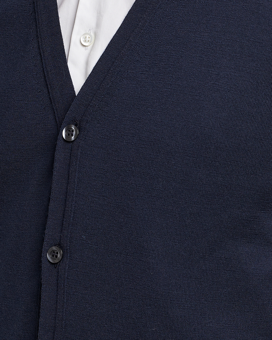 John Smedley Petworth Extra Fine Merino Cardigan Midnight