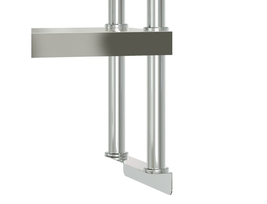 VIDAXL - Mobilier bar et restaurant étagère de table de travail à 2 niveaux 110x30x65 cm inox