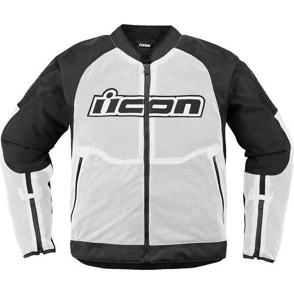 Icon - Blouson Overlord3 Mesh™ Blanc / Noir