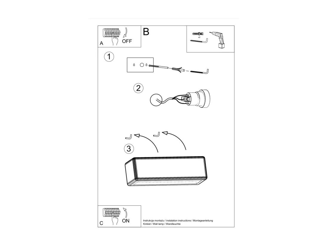 Sollux SUBANI Up & Down Applique en plâtre Blanc E27