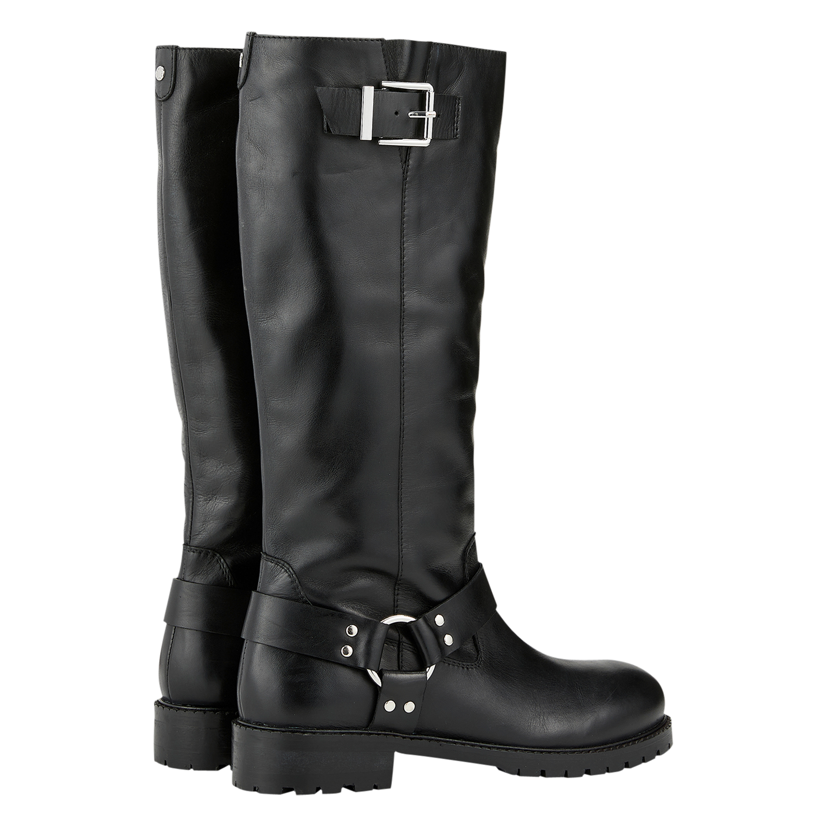 DARINA - Bottes crantée en cuir | Noir