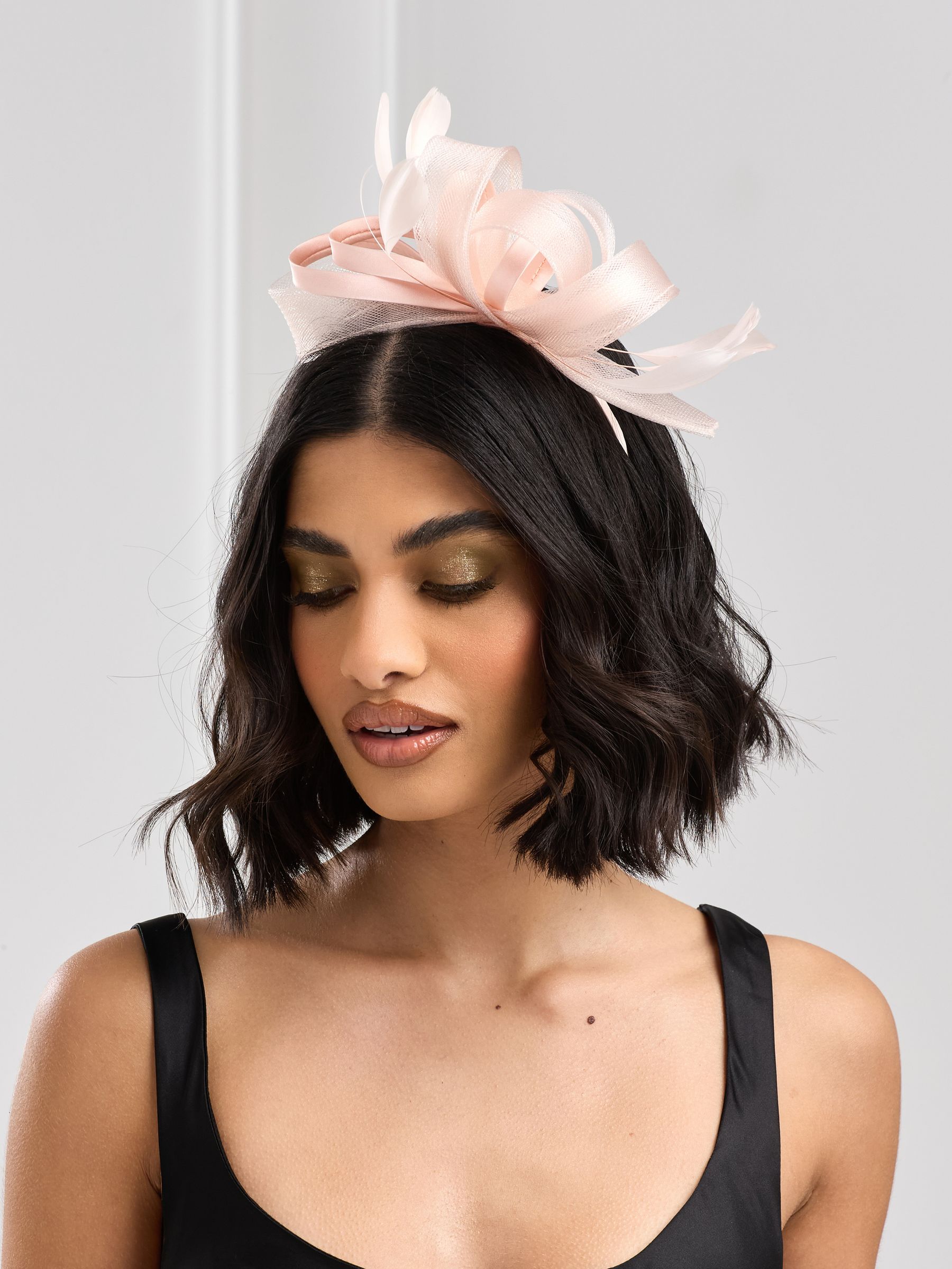 Roze - Jon Richard medium Fascinator hoofdband