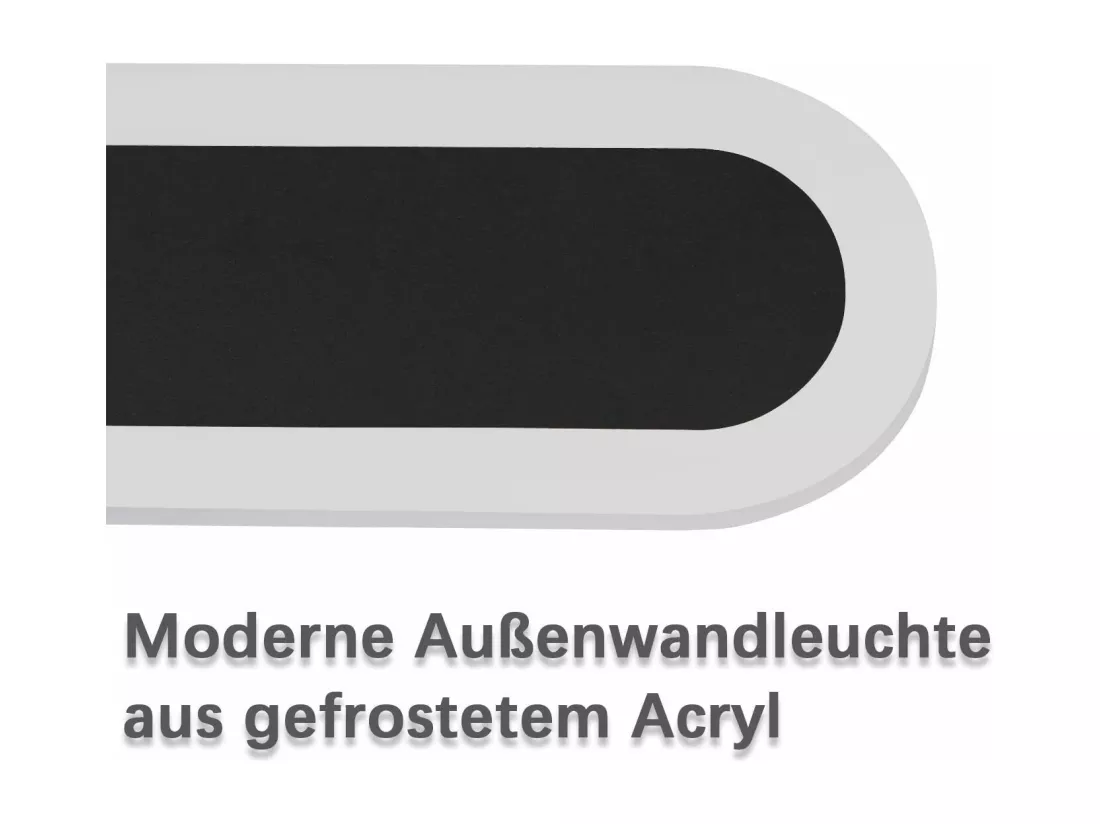 NETTLIFE applique murale LED applique extérieure 100 cm noir Villa lampe extérieure IP65 étanche longue moderne 21 W