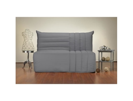BULTEX - Banquette bz becci 3 places - l 142 x p 101 cm - tissu gris