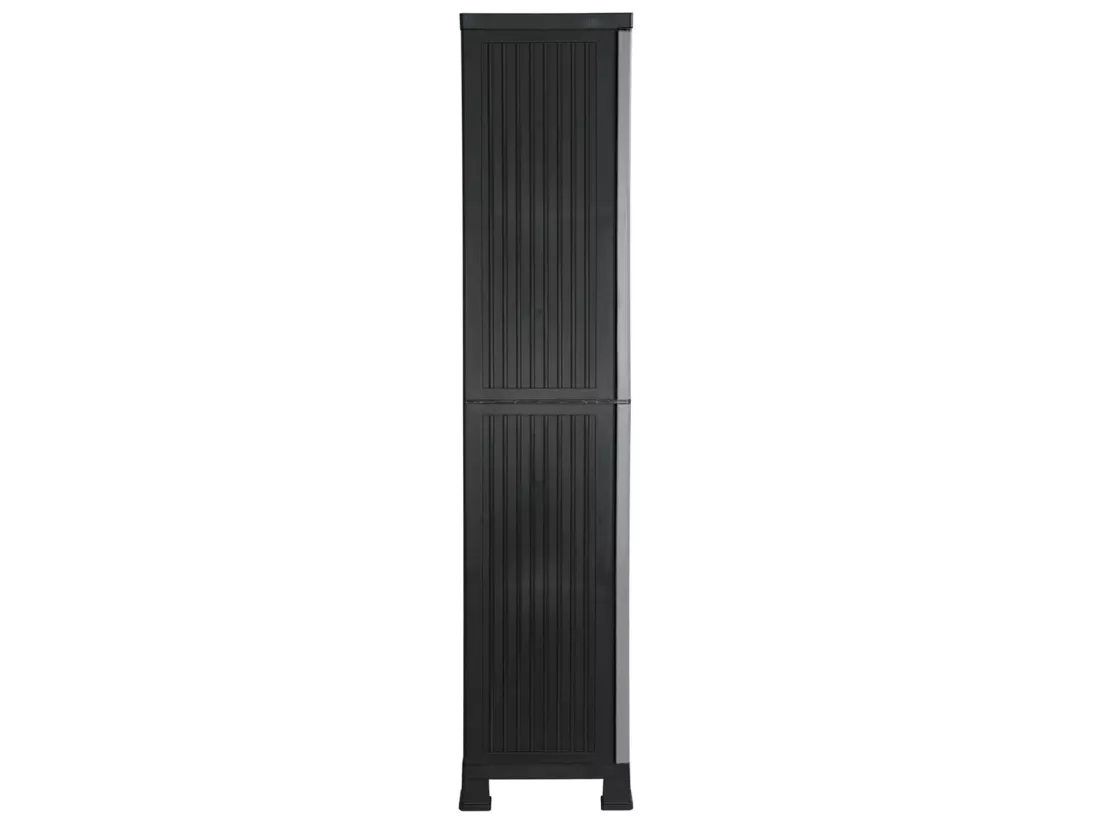 Armoire d'extérieur en résine, avec rangement pour balai et 4 étagères 171x68x39cm O91